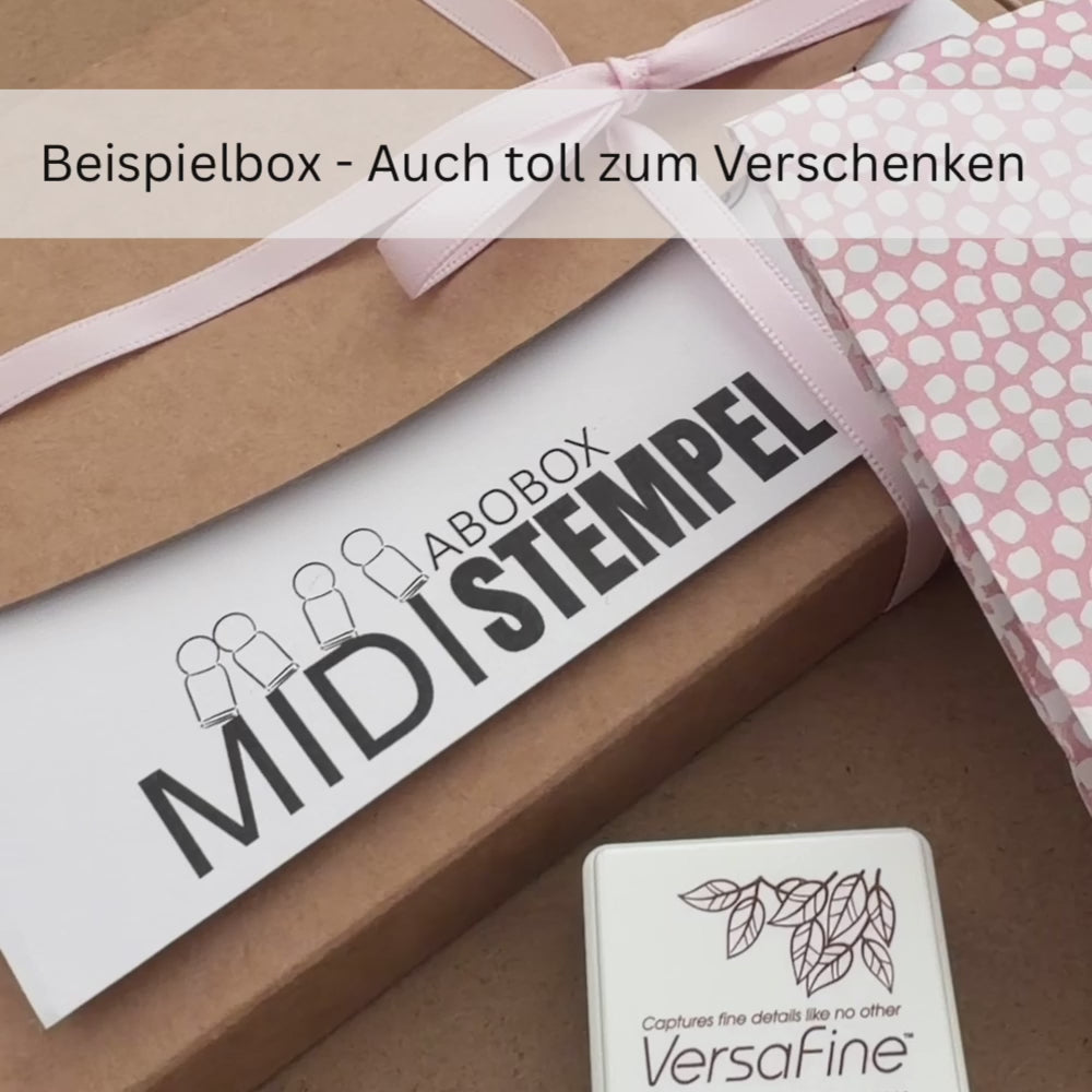 kukuwaja 4er MIDI STEMPELSET ABOBOX mit Stempelkissen monatlich