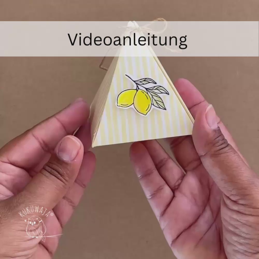 Druckvorlage Bastelvorlage Dreiecksschachtel SCH-01