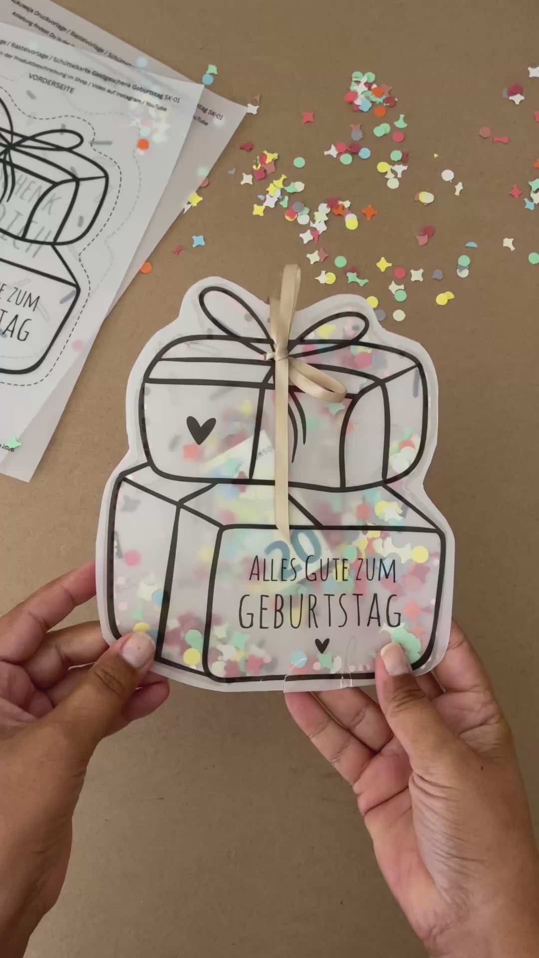 Druckvorlage Bastelvorlage Geburtstag SK-01